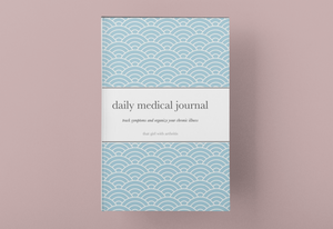Daily Medical Journal, Light Blue Cover, 6 month tracker